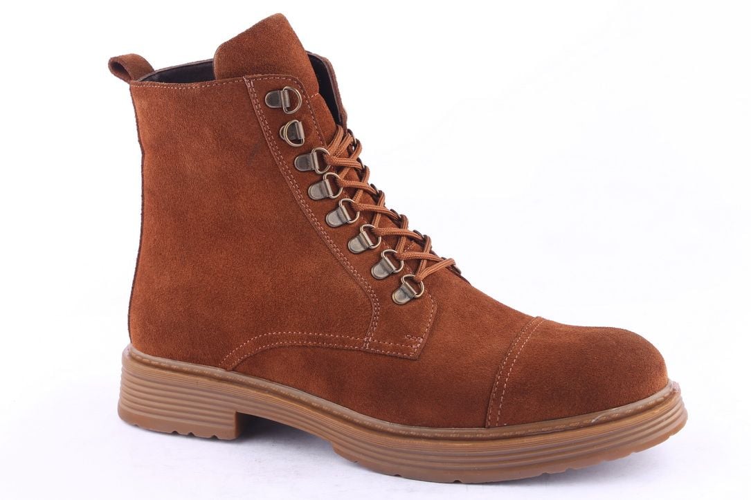Stylish Mens Suede Leather Combat Ankle Boots - Quality Leather Product Manufactured By Kardeşler Kundura Deri Mam. İmal. Paz. İth. İhr. San. Ve Tic. Ltd. Şti.. Contact For B2B Orders.