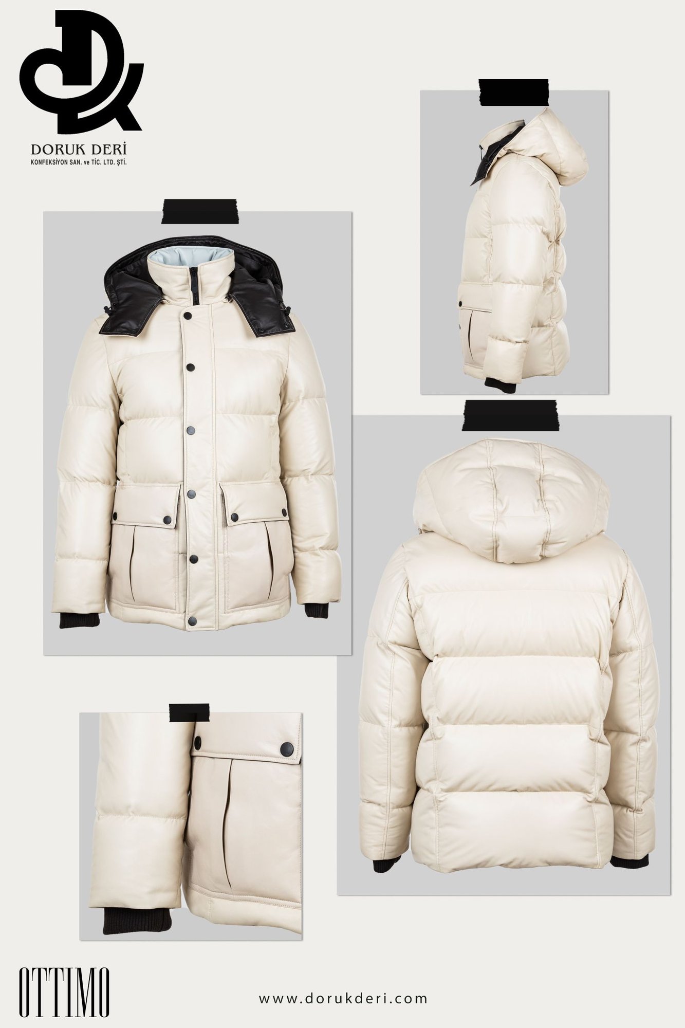 Sheep-Lamb Skin Men Jacket - Quality Leather Product Manufactured By Doruk Deri̇ Konfeksi̇yon San. Ve Ti̇c. Ltd. Şti̇.. Contact For B2B Orders.