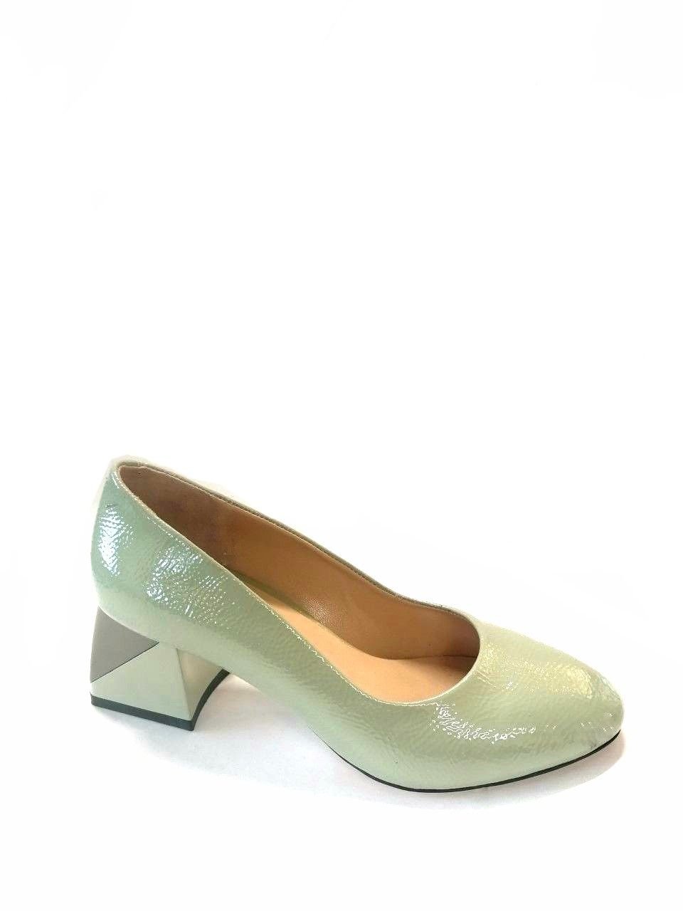 shoes patent light green color shoes with ımported heel