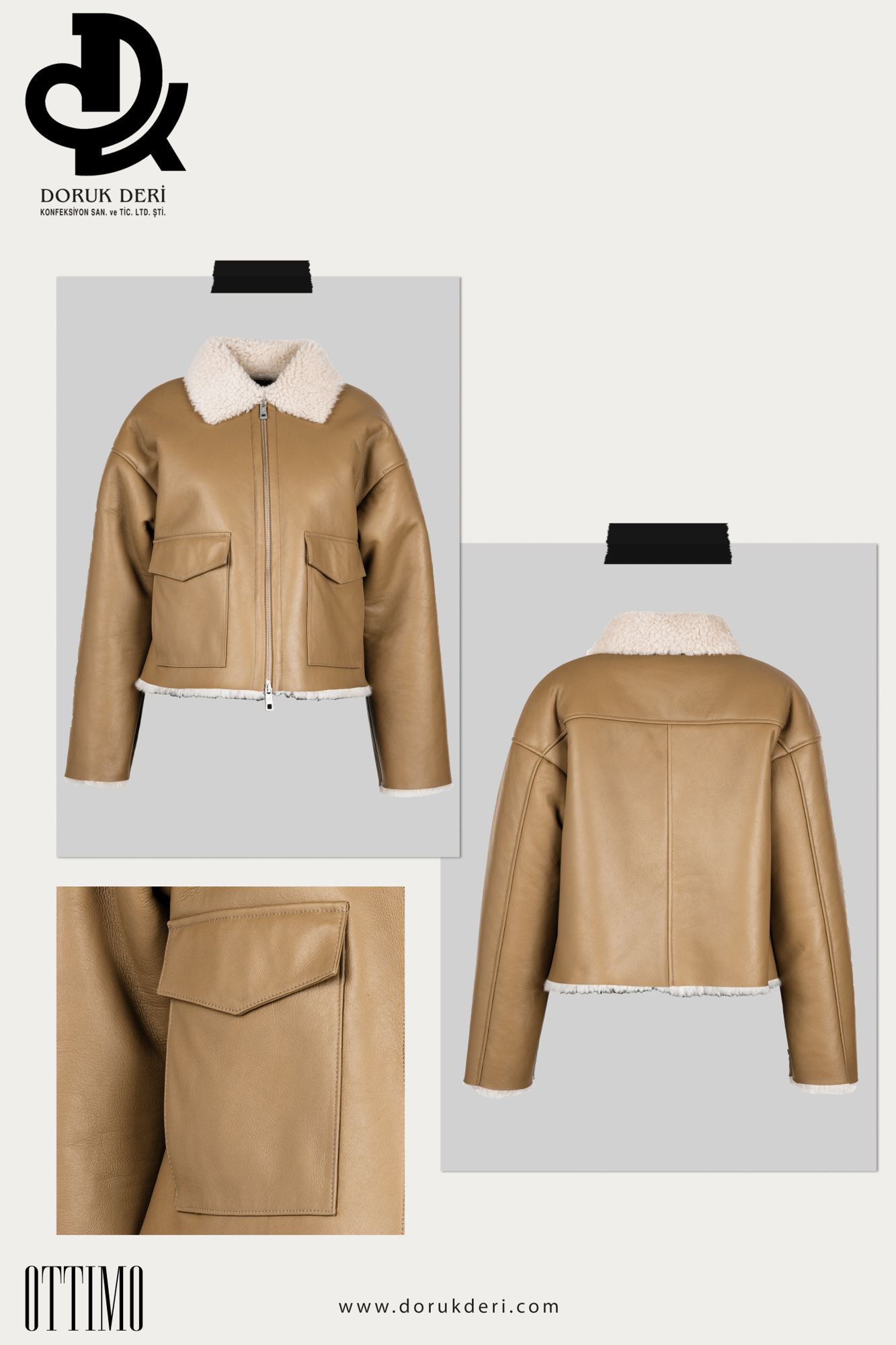 Sheep-Lamb Skin Men Jacket - Turkish Leather