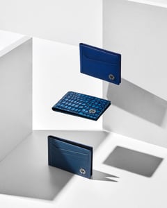 Sophisticated Blue Leather Cardholder Modern Design - Quality Leather Product Manufactured By Gumus Saraciye San. Tic. Ltd. Şti. Contact For B2B Orders.