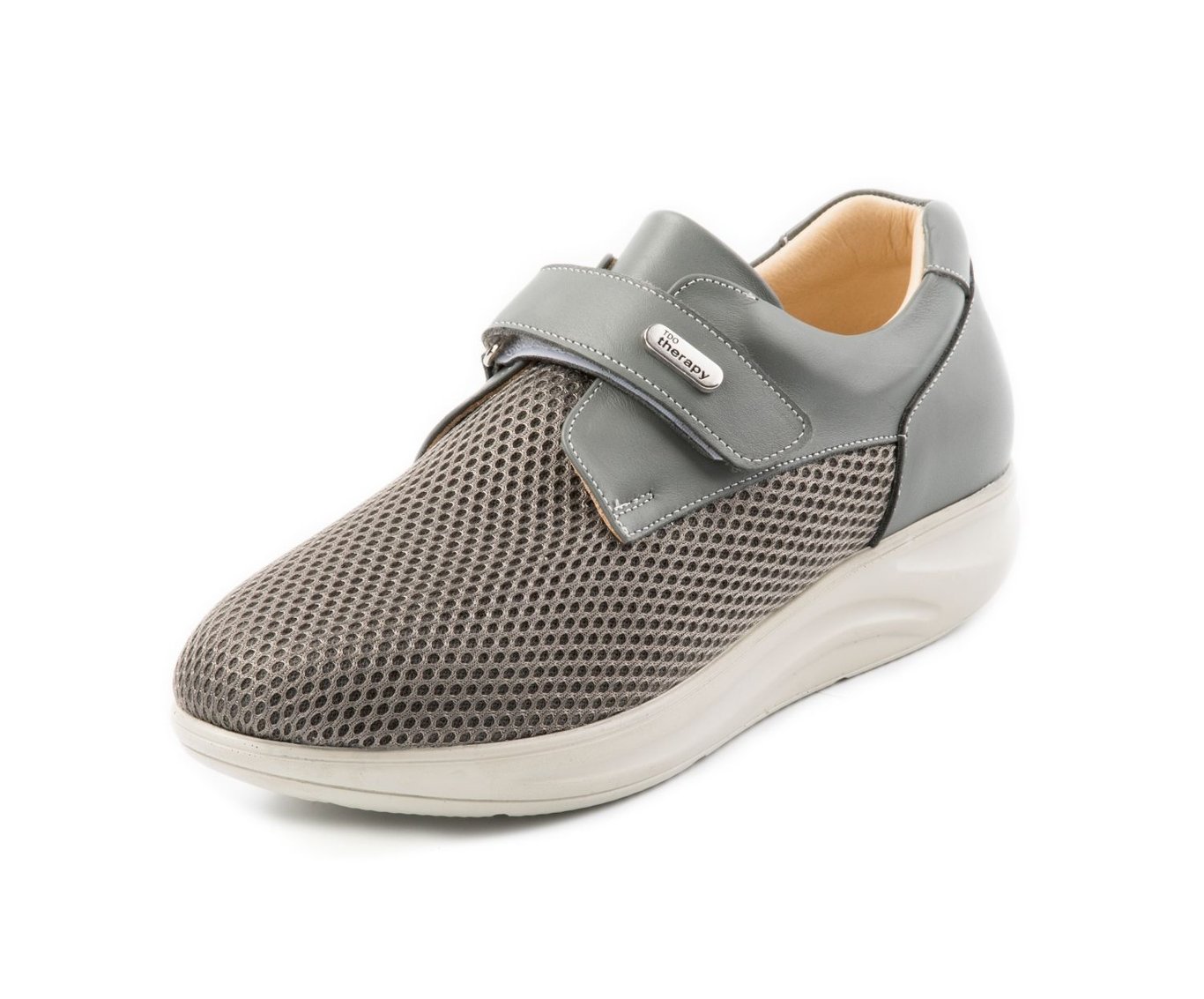 Women's Grey Perforated Leather Orthopedic Shoe - Quality Leather Product Manufactured By Arti Medikal Tibbi Malzemeler Ihr.ith.san. Ve Tic.ltd.sti. Contact For B2B Orders.
