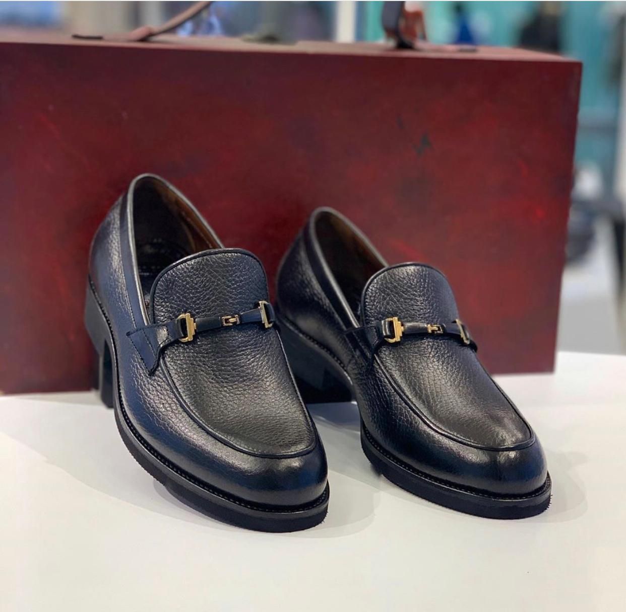 Classic Black Pebbled Leather Horsebit Loafer - Quality Leather Product Manufactured By Deva Ayakkabi San Ve Tic Ltd Sti. Contact For B2B Orders.