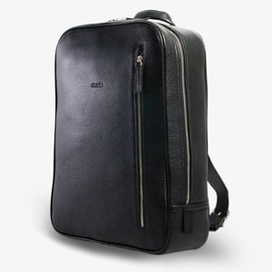 Sleek Black Pebbled Leather Unisex Backpack - Quality Leather Product Manufactured By Öz Özler Deri Mam.day.tük. Mall.san. Ve Tic. Ltd.şti̇. Contact For B2B Orders.