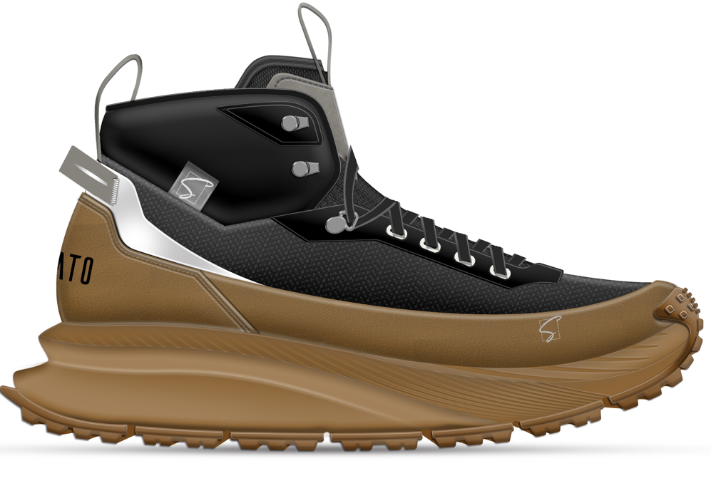 Black Caramel Dynamic Design Unisex High Top Sneaker