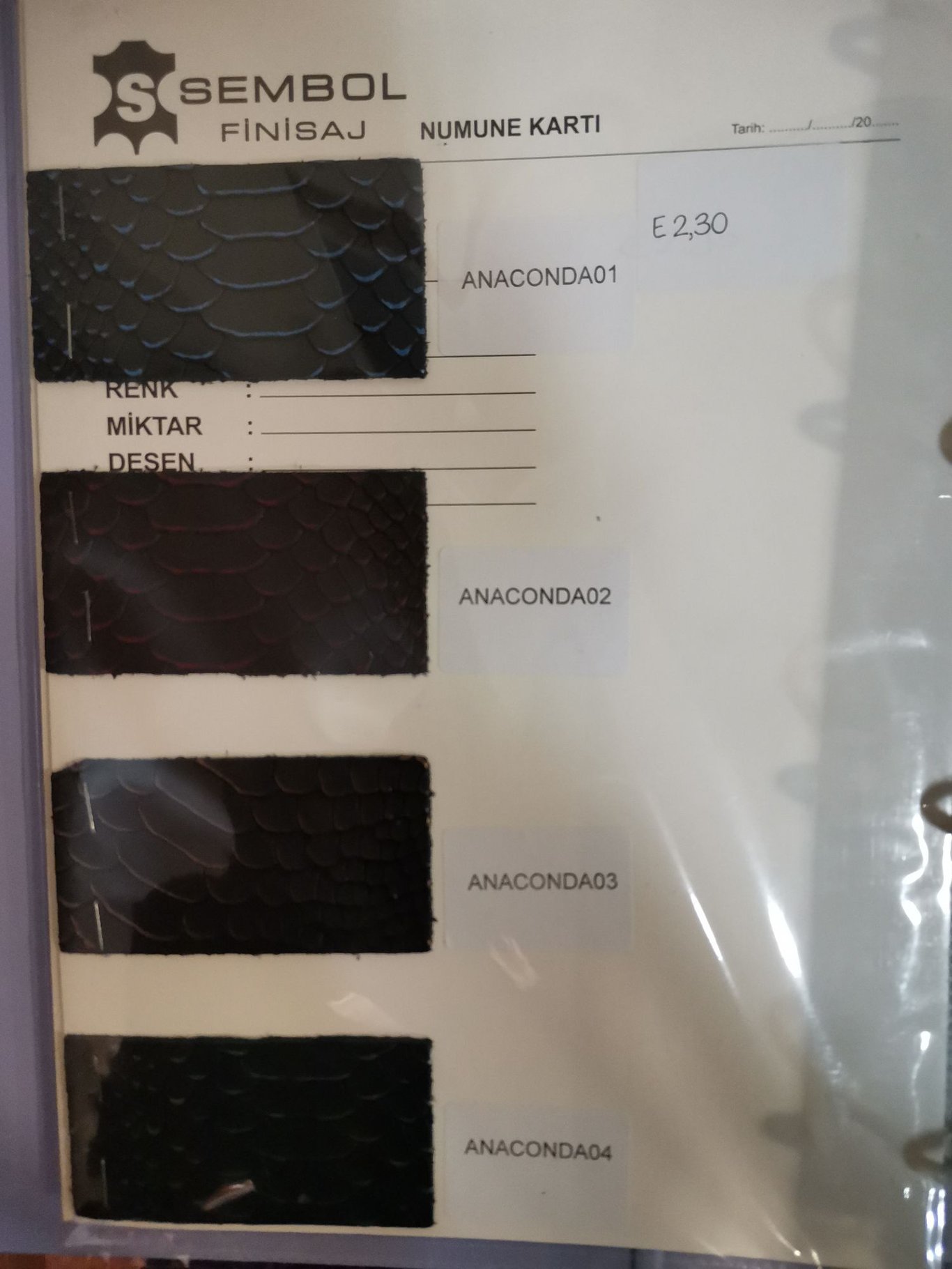 Exotic Anaconda Embossed Bovine Leather - Quality Leather Product Manufactured By Sembol Leather And Shoes. Contact For B2B Orders.