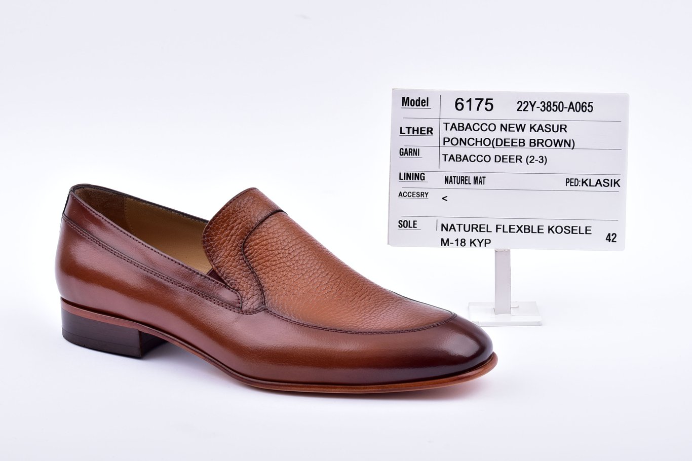 Klassische Tabakbraune Leder Slipper Herrenschuh
