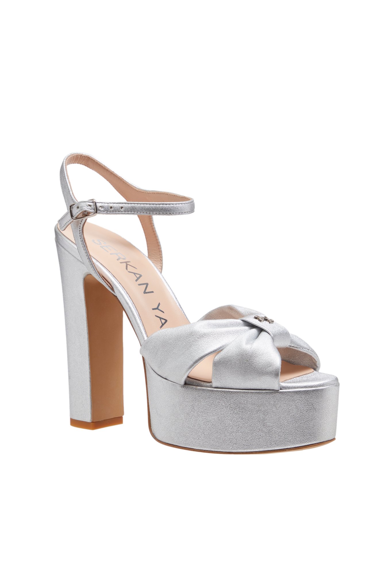 Dazzling Metallic Leather Platform Sandals - Quality Leather Product Manufactured By Serkan Yalgi Ayakkabi San.ve Diş.ti̇c.ltd.şti̇. Contact For B2B Orders.