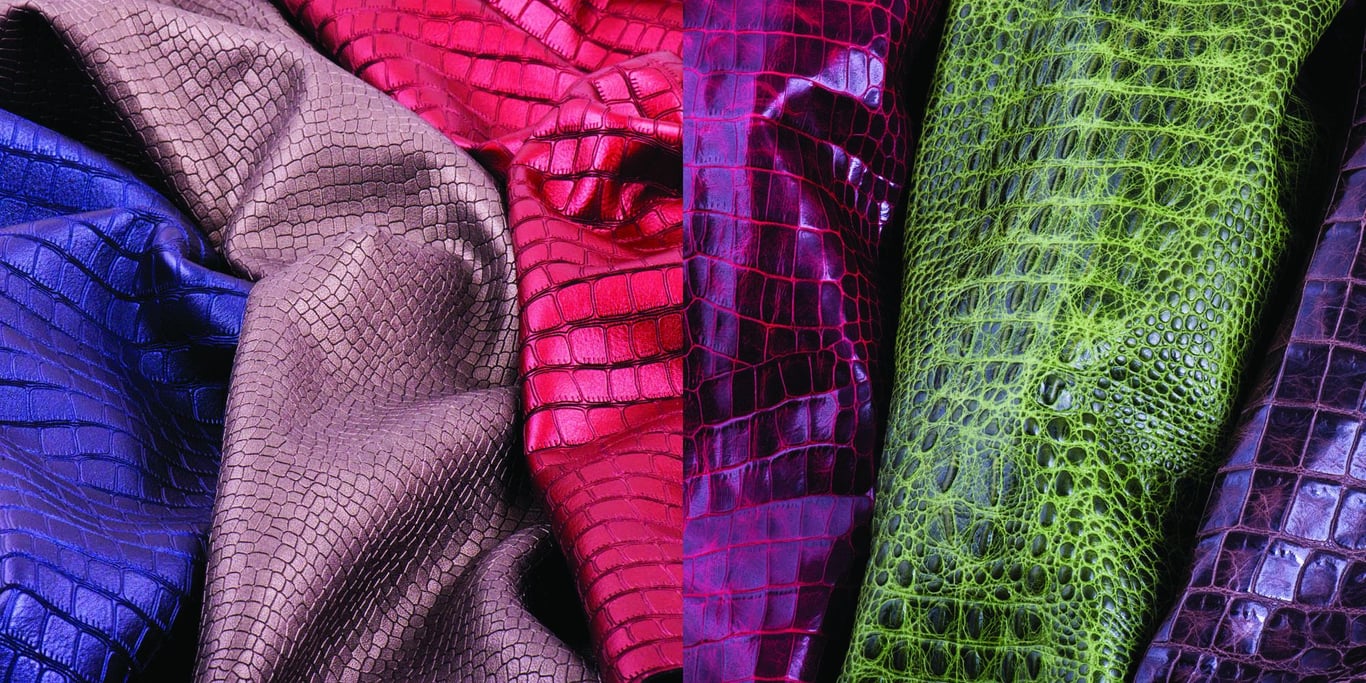 Vibrant Crocodile Embossed Bovine Leather Luxury Footwear - Quality Leather Product Manufactured By Ci̇han Deri̇ San. A.ş.. Contact For B2B Orders.