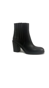 Elegant Black Leather Block Heel Ankle Boot - Quality Leather Product Manufactured By Ustundag Ayakkabi Ltd.. Contact For B2B Orders.