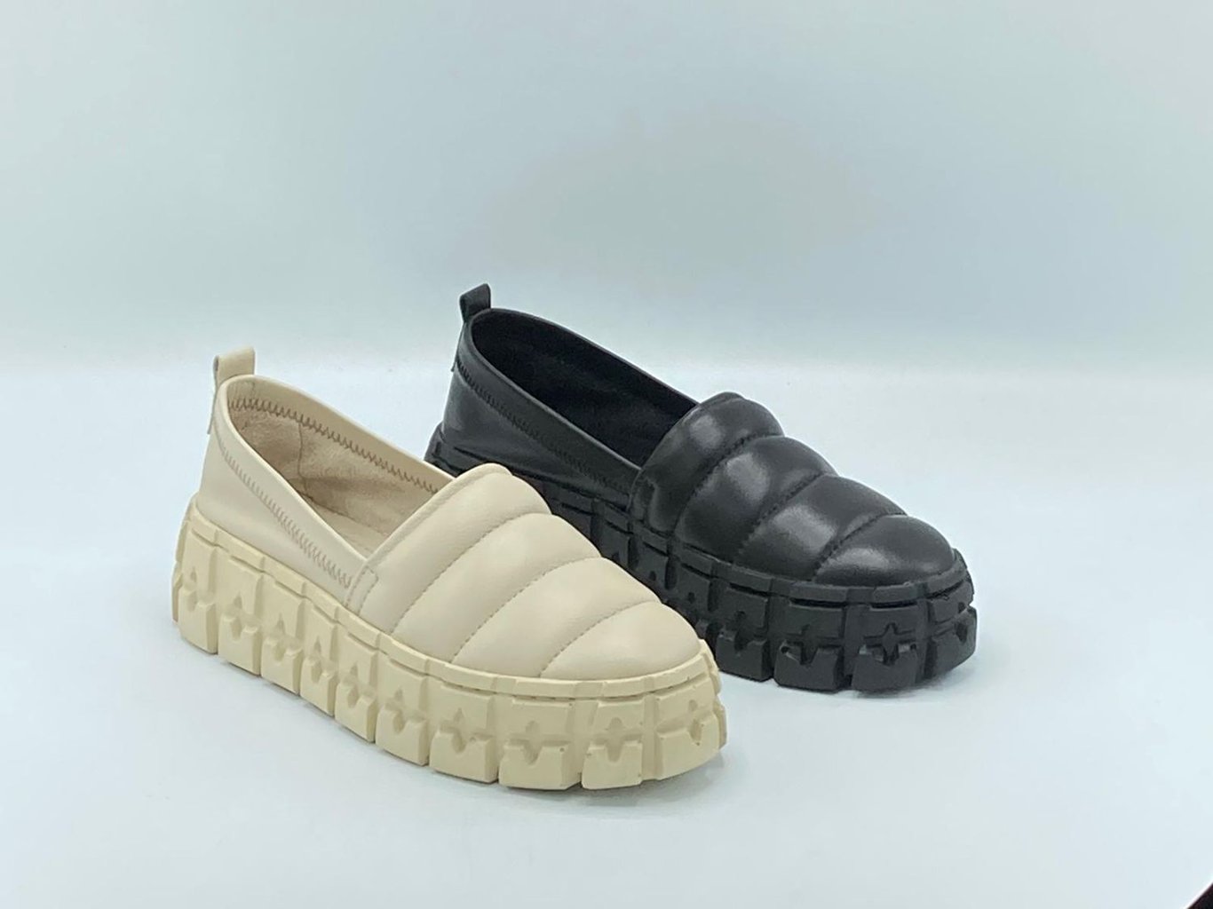 Стильные Кожаные Слипоны На Платформе