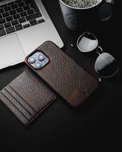 Elegant Dark Brown Calf Leather Iphone 16 Promax Case - Quality Leather Product Manufactured By Shiro Teknoloji Ltd. Şti.. Contact For B2B Orders.