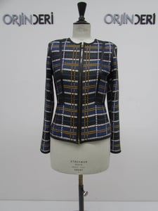 Plaid Pattern Jacket With Supple Lambskin Accents - Quality Leather Product Manufactured By Orjin Deri Konfeksiyon San. Ve Tic. A.s.. Contact For B2B Orders.