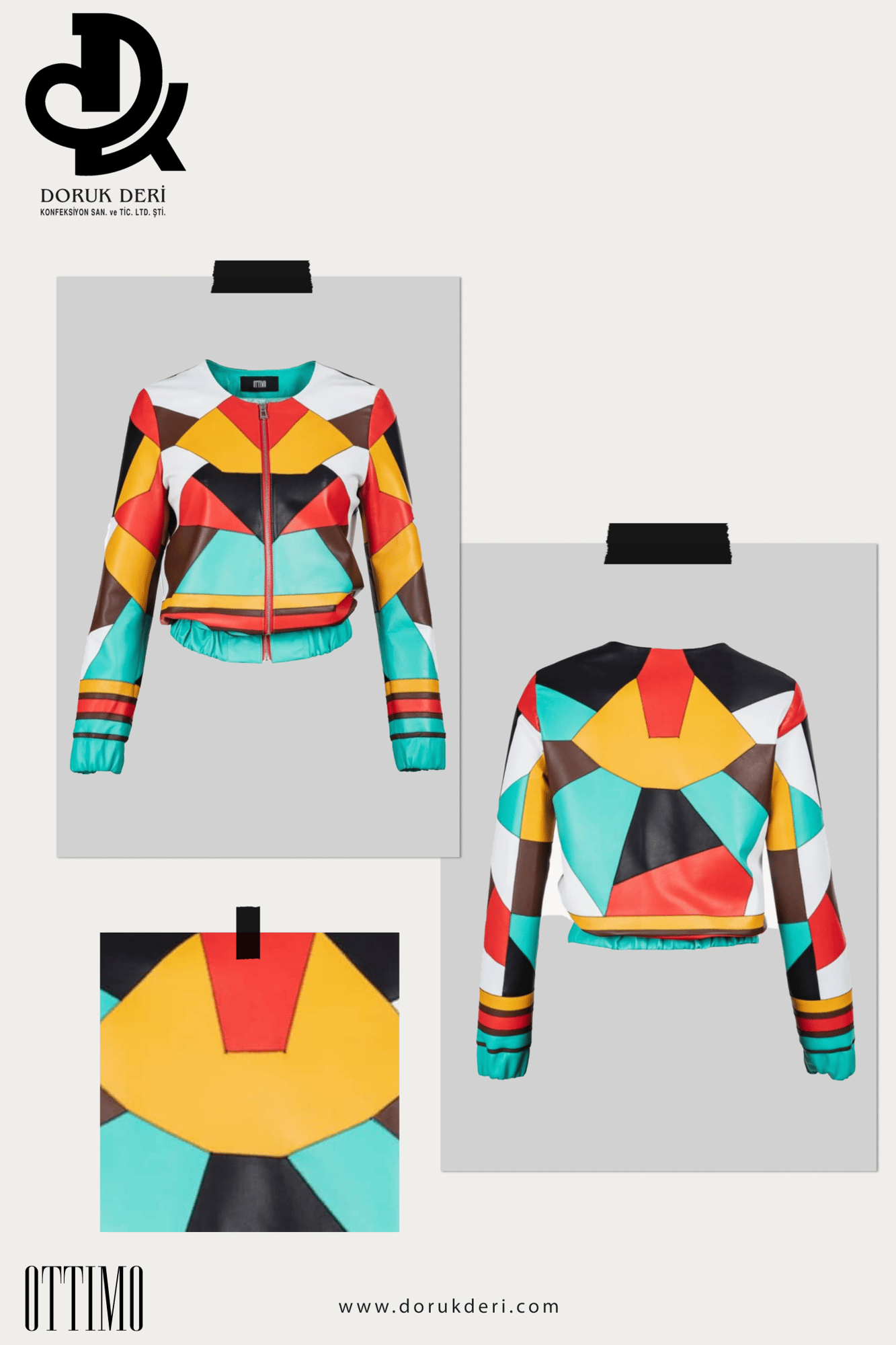 Sheep-Lamb Skin Women Jacket - Quality Leather Product Manufactured By Doruk Deri̇ Konfeksi̇yon San. Ve Ti̇c. Ltd. Şti̇.. Contact For B2B Orders.