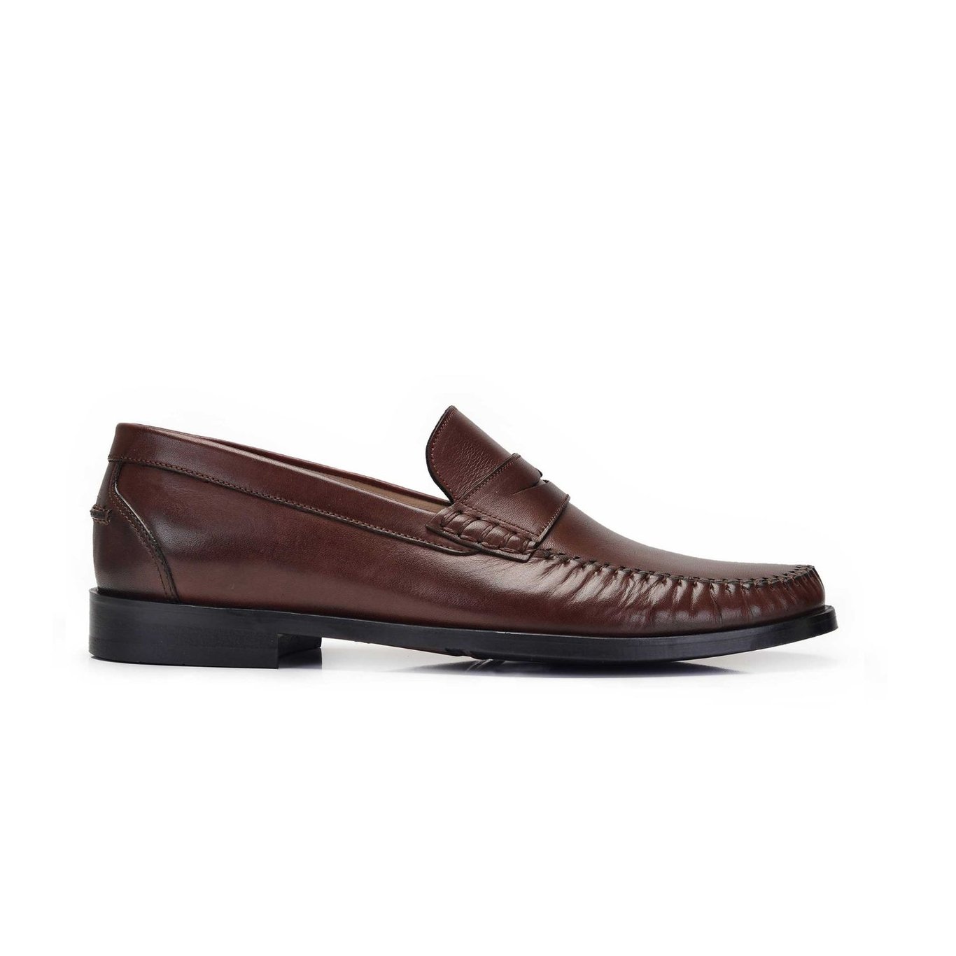 Elegant Dark Brown Classic Leather Loafer Shoe - Quality Leather Product Manufactured By Nevzat Onay Ayakkabi Ve Deri Mam San Tic Ltd Sti. Contact For B2B Orders.