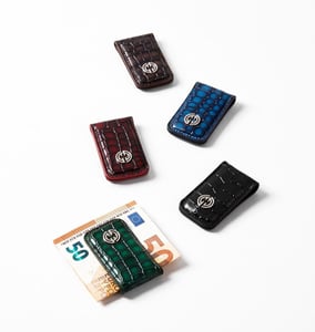 Elegant Crocodile Embossed Leather Money Clip - Quality Leather Product Manufactured By Gumus Saraciye San. Tic. Ltd. Şti. Contact For B2B Orders.