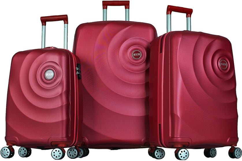 Elegant Textured Hardshell Luggage Set - Quality Leather Product Manufactured By Uyar Saraci̇ye. Contact For B2B Orders.