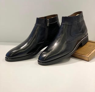 Sophisticated Men's Leather Boots Dual Texture - Quality Leather Product Manufactured By Deva Ayakkabi San Ve Tic Ltd Sti. Contact For B2B Orders.