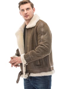 Mens Classic Aviator Shearling Bomber Jacket - Quality Leather Product Manufactured By Simge Deri Tekstil San. Tic. Ltd. Şti. Contact For B2B Orders.