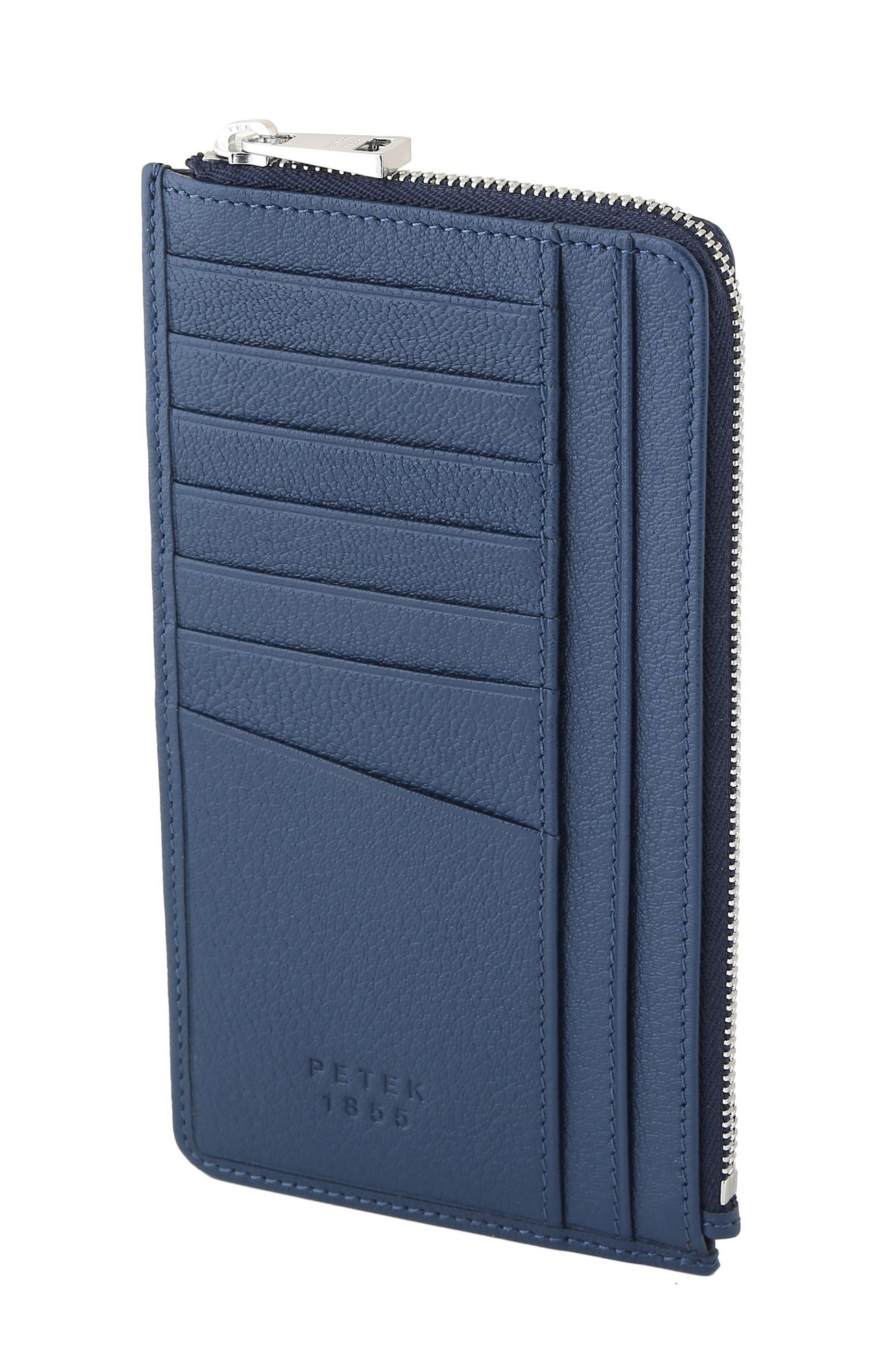 Petek 1855 Синий Кожаный Кошелек На Молнии - Качественный Кожаный Продукт Производства Petek Saraciye Sanayi Ticaret A.s.. Обращайтесь Для B2B Заказов.