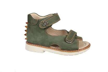 Kinder Grüne Dinosaurier Design Ledersandalen - Qualitatives Lederprodukt Hergestellt Von Özdemir Ortopedik Çocuk Ayakkabıları San. Ve Tic. Ltd. Şti.. Kontakt Für B2B-Bestellungen.