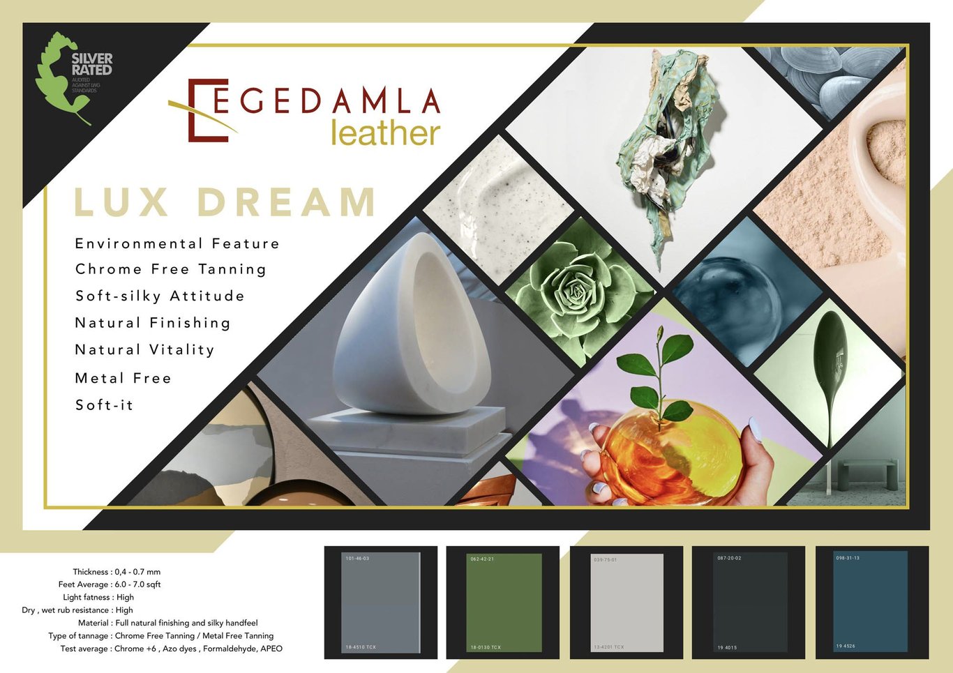 Egedamla Lux Dream Silky Natural Garment Leather - Quality Leather Product Manufactured By Özküplemez Deri̇ Ve Tarim San. Ti̇c. Ltd. Sti̇.. Contact For B2B Orders.