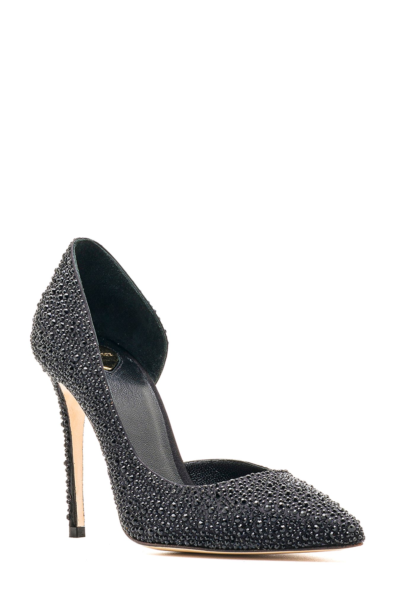9082 - Suede Leather Pump With Stones - Quality Leather Product Manufactured By Sofia Baldi Ayakkabı San. Ve Tic. Ltd. Sti.. Contact For B2B Orders.