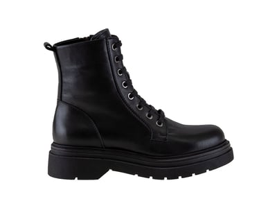 Chic Black Leather Lace Up Platform Boot - Quality Leather Product Manufactured By Makfi̇ne Deri̇ Ürünleri̇ Ve İnşaat Diş Ti̇c. San. Paz. Ltd. Şti̇.. Contact For B2B Orders.