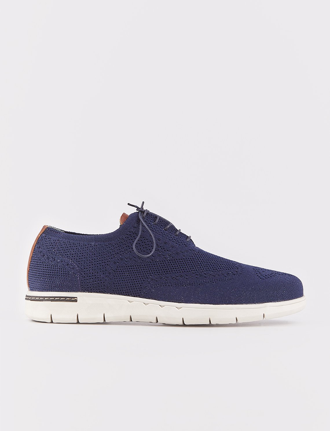 Men Navy Blue Casual Knit Shoes