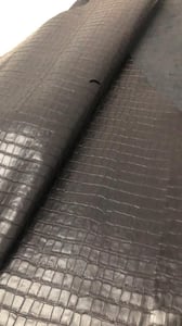 Deep Black Crocodile Embossed Bovine Leather - Quality Leather Product Manufactured By Furkanlar Deri̇ci̇li̇k İmalat Sanayi̇ Ltd Şti. Contact For B2B Orders.