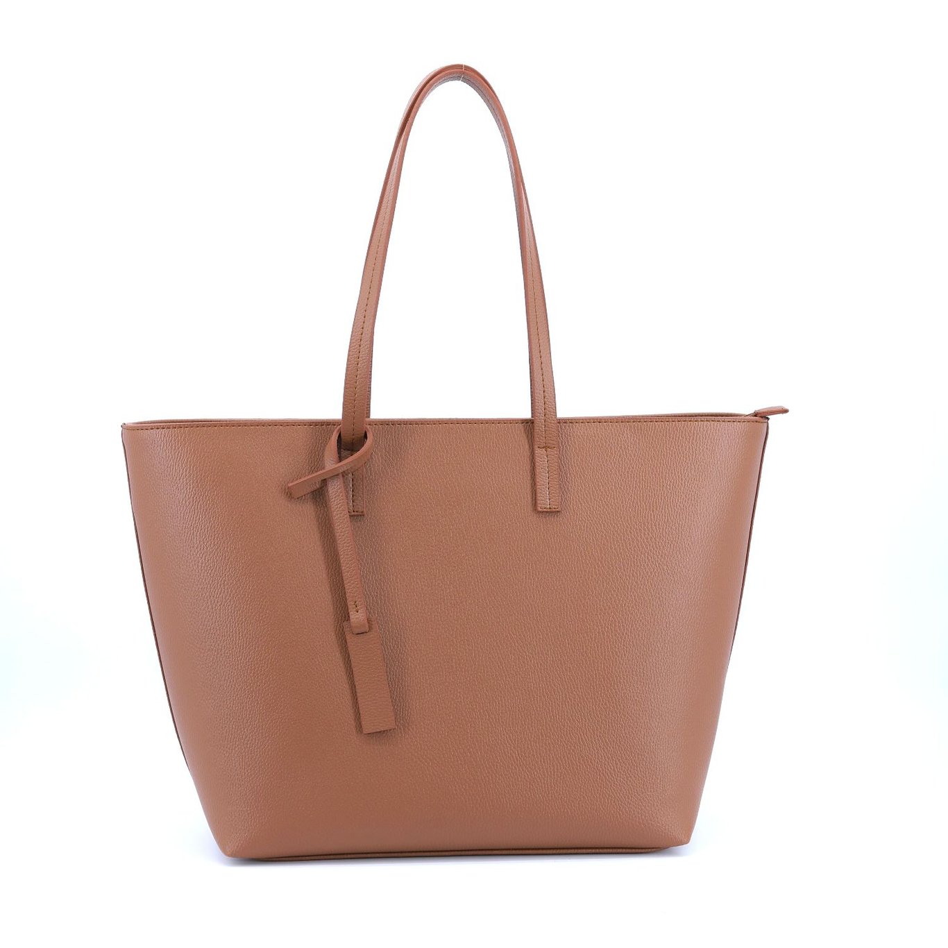 Elegant Tan Pebbled Genuine Leather Tote - Quality Leather Product Manufactured By F.b. Aksesuar Çanta Teksti̇l İnş. San. Ti̇c. Ltd. Şti̇.. Contact For B2B Orders.