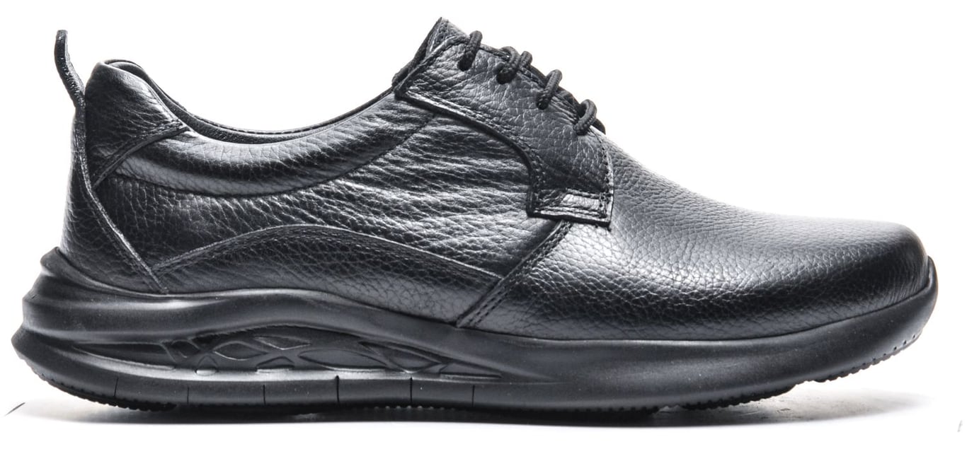 Black Grained Leather Men's Smart Casual Shoe - Quality Leather Product Manufactured By Hüdaverdi Spor Malzemeleri San. Tic. Ve Paz. Ltd. Şti.. Contact For B2B Orders.