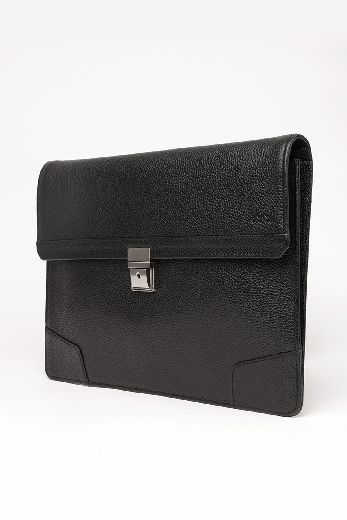 Elegant Black Leather Men's Document Bag - Quality Leather Product Manufactured By Meşi̇n Deri̇ Ve Teksti̇l Ürünleri̇ San. Ve Diş Ti̇c. Ltd. Şti̇.. Contact For B2B Orders.