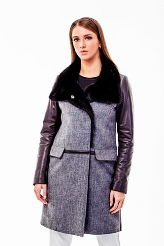 Sheep-Lamb Skin Women Coat