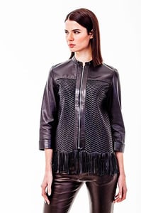 Luxurious Lambskin Fringe Detail Jacket - Quality Leather Product Manufactured By Süed Mod Deri̇ci̇li̇k San Ve Ti̇c Ltd. Şti̇.. Contact For B2B Orders.