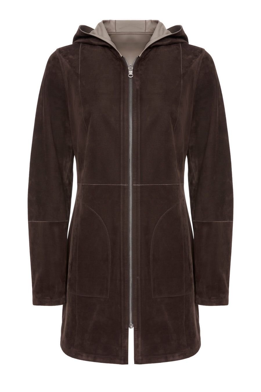 Schaf - Lamm Wildleder Damen Mantel