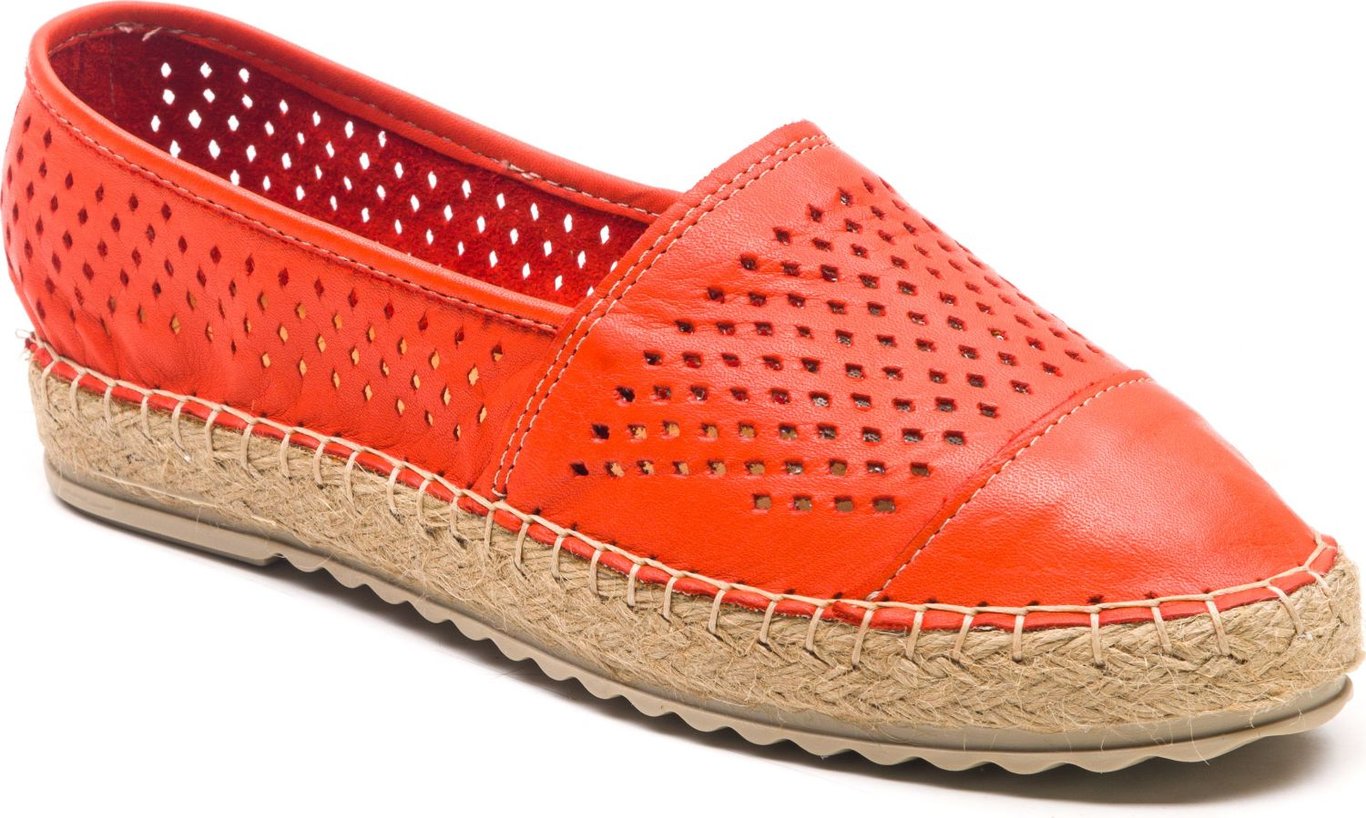 Perforated Leather Espadrille Chic Summer Footwear Elegance - Quality Leather Product Manufactured By Şanel Ayakkabi Ve Malz. İnş. Gida San. Ltd. Şti̇. Contact For B2B Orders.