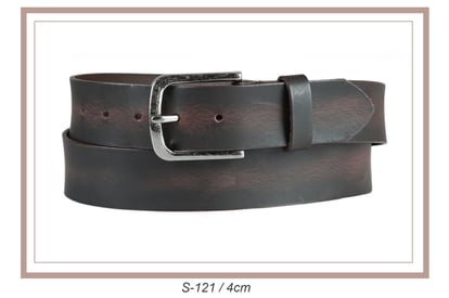 Men's Distressed Cognac Genuine Leather Belt - Quality Leather Product Manufactured By İmren Deri̇ Mamülleri̇ San Ve Ti̇c Ltd Şti̇. Contact For B2B Orders.