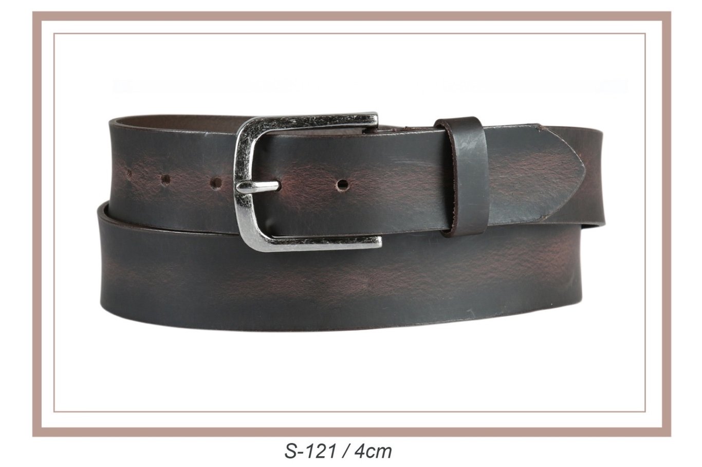 Men's Distressed Cognac Genuine Leather Belt - Quality Leather Product Manufactured By İmren Deri̇ Mamülleri̇ San Ve Ti̇c Ltd Şti̇. Contact For B2B Orders.