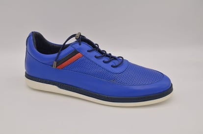 Royal Blue Perforated Leather Men's Comfort Shoes - Quality Leather Product Manufactured By Çetsan Ayakkabı Sanayi Ve Ticaret Limited Şirketi. Contact For B2B Orders.