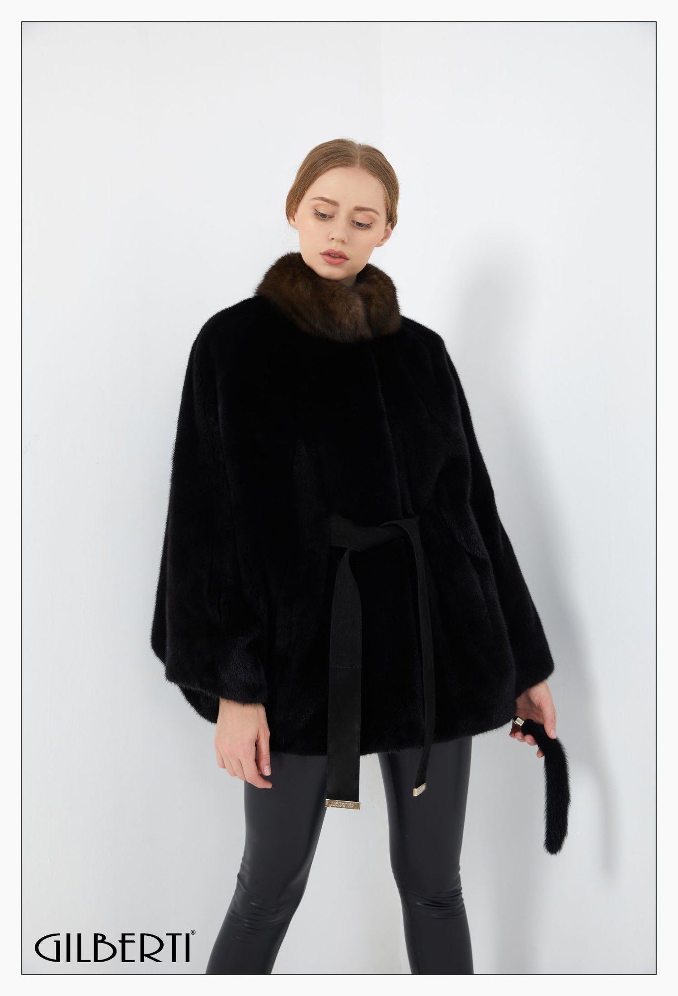 Black Fur Jacket With Brown Collar - Quality Leather Product Manufactured By F.o.u.r.m.i̇.e. Deri̇ Sanayi̇ Diş Ti̇caret Ltd.şti̇.. Contact For B2B Orders.