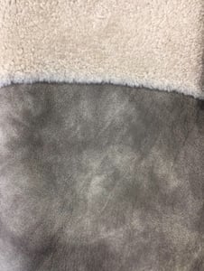 Elegant Charcoal Suede And Plush Beige Shearling - Quality Leather Product Manufactured By Marmara Deri San. Ve Tic. Ltd. Şti.. Contact For B2B Orders.
