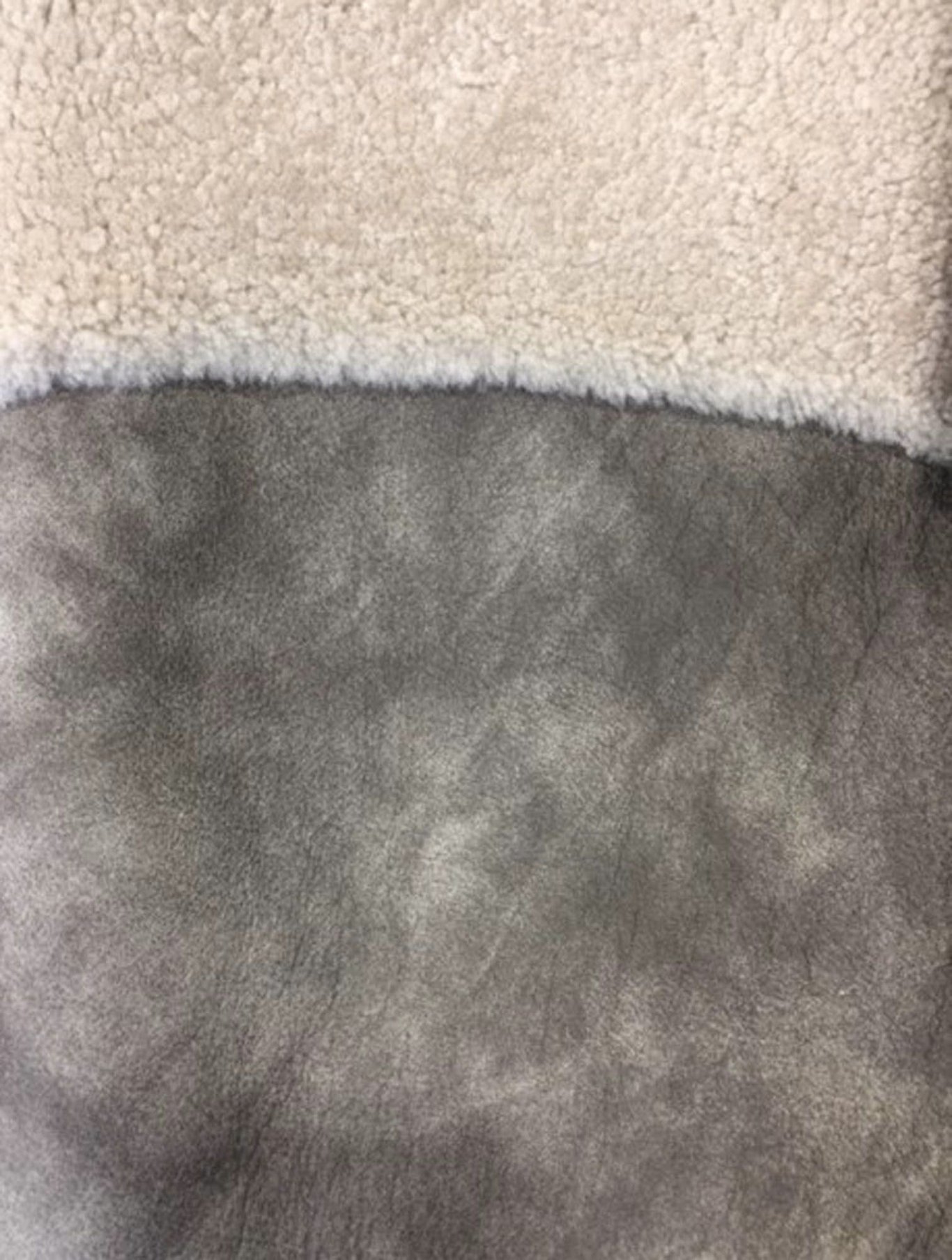 Elegant Charcoal Suede And Plush Beige Shearling - Quality Leather Product Manufactured By Marmara Deri San. Ve Tic. Ltd. Şti.. Contact For B2B Orders.