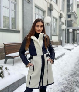 Luxurious Bi Color Lambskin Shearling Jacket - Quality Leather Product Manufactured By Princess Deri̇ San Ve Ti̇c Ltd Şti̇. Contact For B2B Orders.