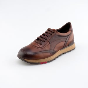 Men's Hand Burnished Leather Casual Sneaker - Quality Leather Product Manufactured By Gokman Ayakkabi Ve Deri̇ Mamulleri̇ İth. İhr. San Ve Ti̇c. Ltd. Şti̇.. Contact For B2B Orders.