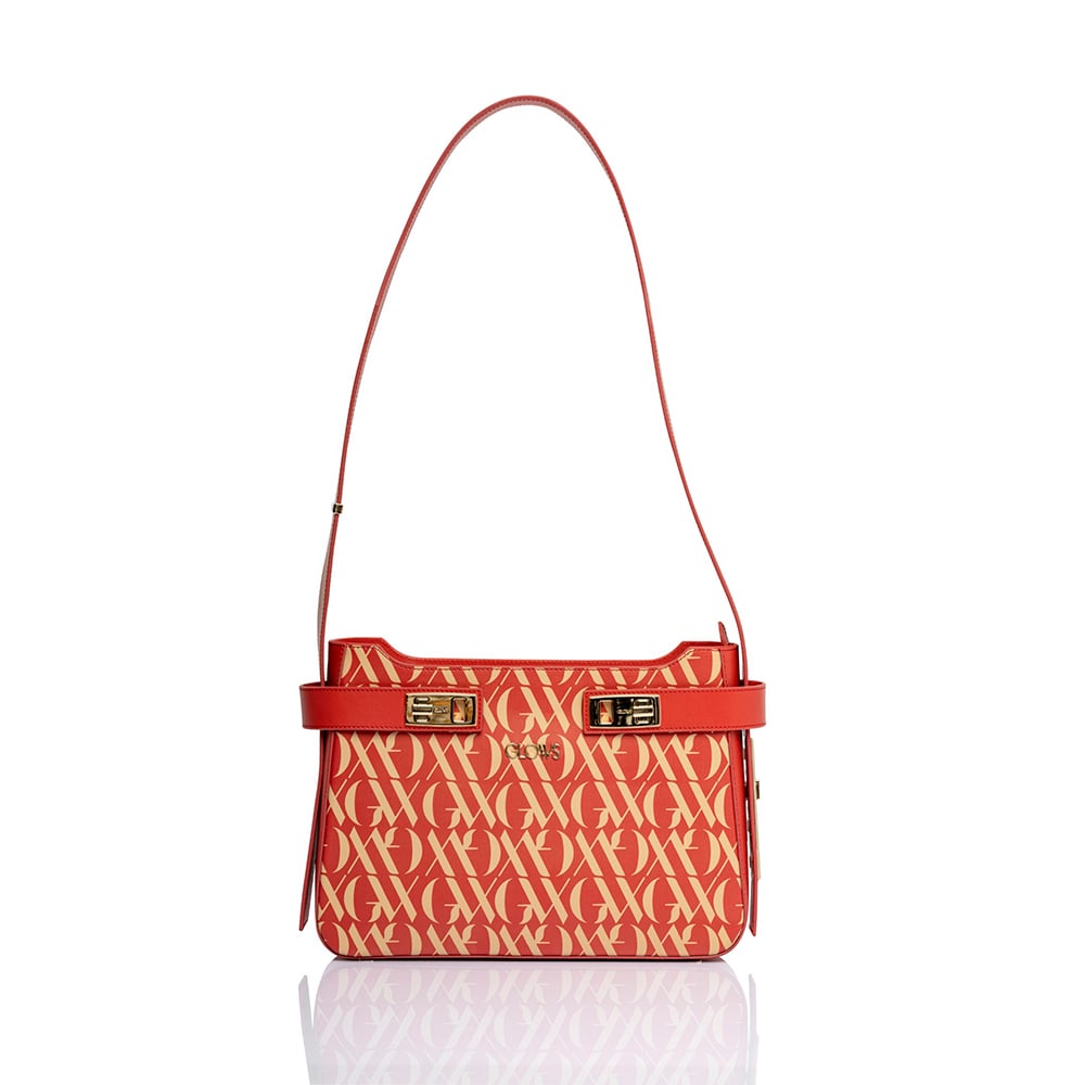 Elegant Monogrammed Calf Leather Shoulder Bag - Quality Leather Product Manufactured By Glowleather Leather Industry Trade Limited Company. Contact For B2B Orders.