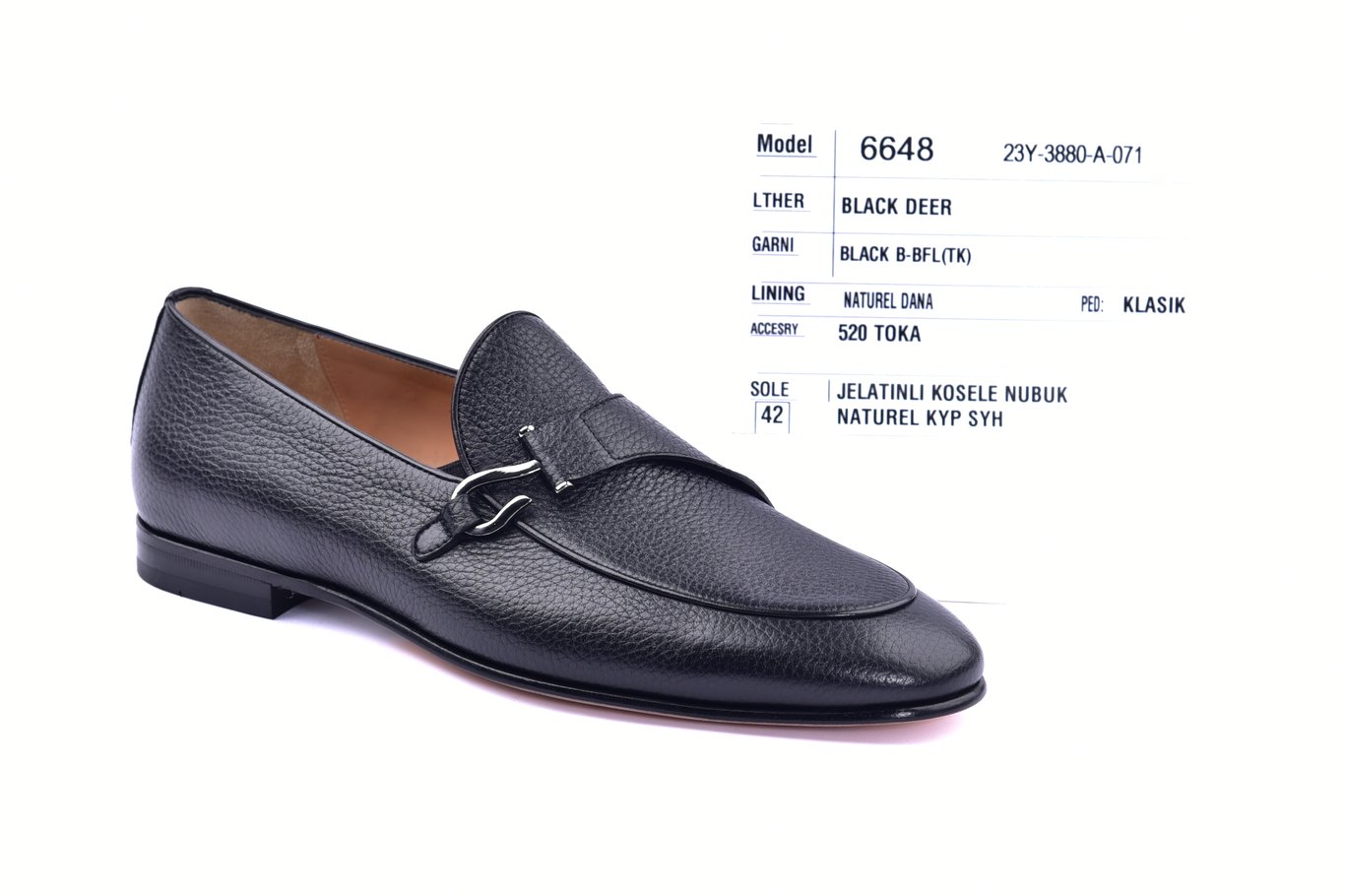 Elegant Black Grained Leather Loafer Men - Quality Leather Product Manufactured By Akar Deri̇ Ayakkabi San. Ve Ti̇c. Ltd. Şti̇.. Contact For B2B Orders.