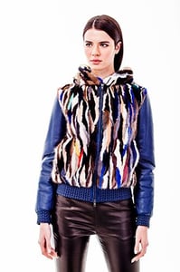 Womens Luxurious Multi Color Fur And Leather Jacket - Quality Leather Product Manufactured By Süed Mod Deri̇ci̇li̇k San Ve Ti̇c Ltd. Şti̇.. Contact For B2B Orders.