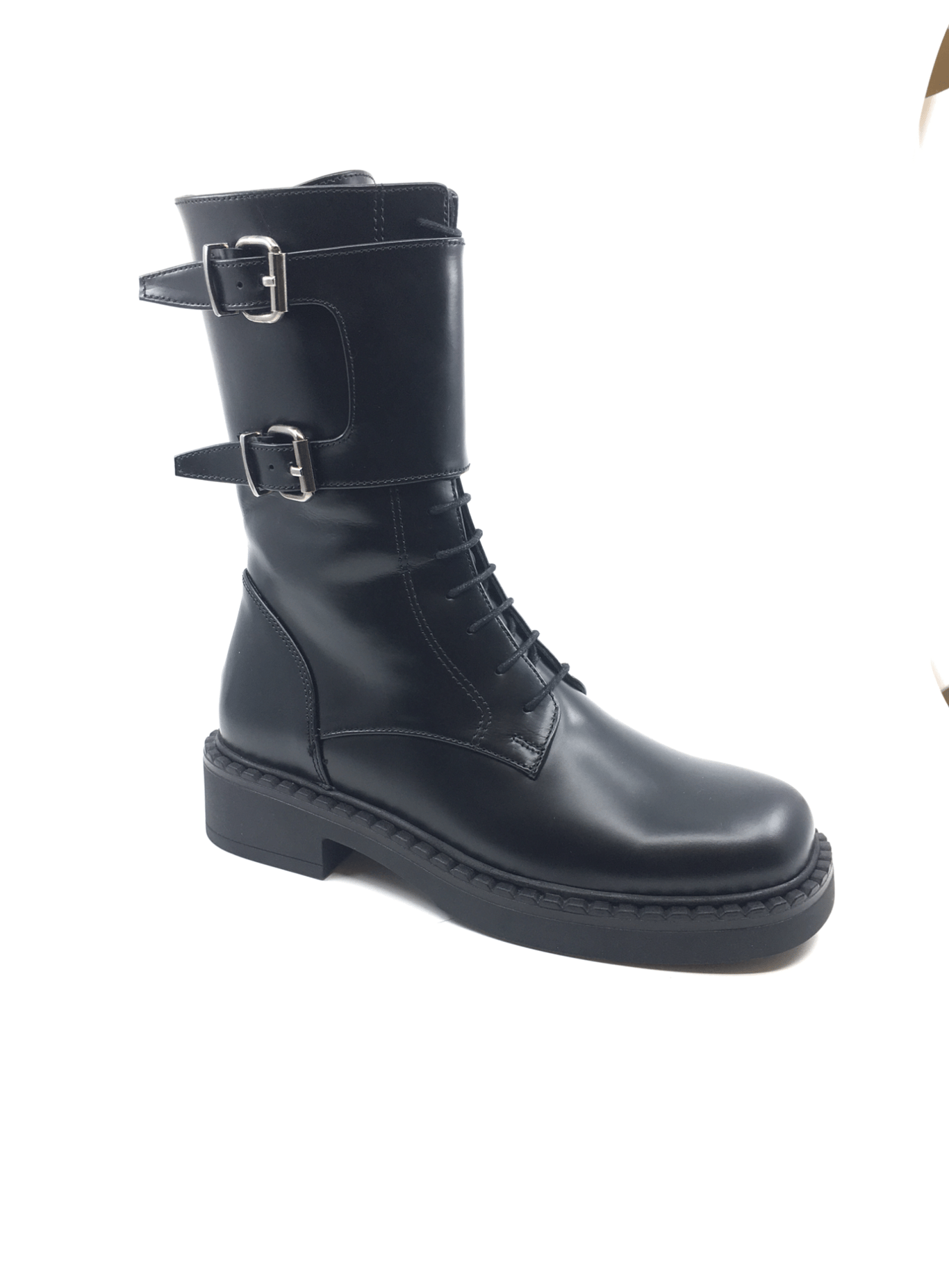 Modern Buckled Leather Platform Boots Design - Quality Leather Product Manufactured By Ülker Ayakkabicilik San. Ve Diş Ti̇c. Ltd. Şti̇.. Contact For B2B Orders.