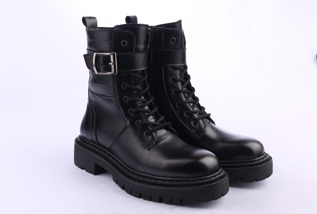 Womens Leather Combat Ankle Boots Design - Quality Leather Product Manufactured By Kardeşler Kundura Deri Mam. İmal. Paz. İth. İhr. San. Ve Tic. Ltd. Şti.. Contact For B2B Orders.
